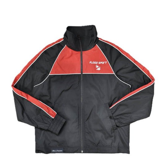 Track Jacket- Black/Crimson Red