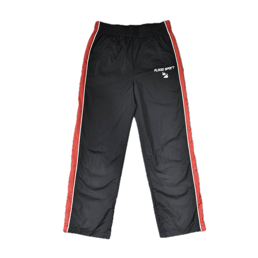 Track Pants- Black/Crimson Red